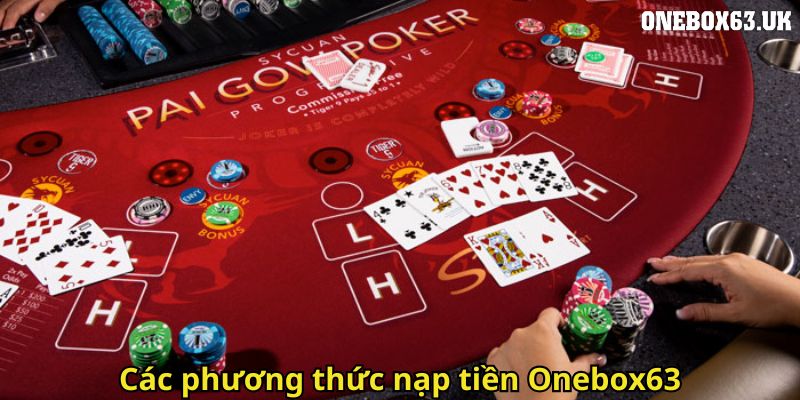 Các phương thức nạp tiền Onebox63