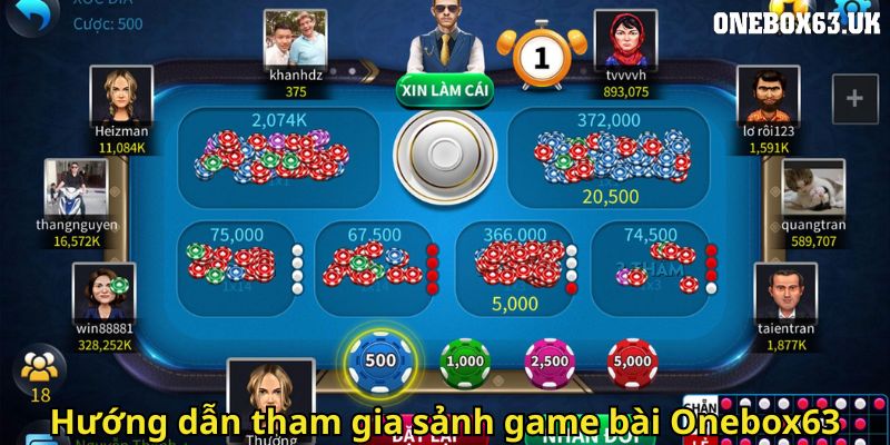 Game Bài Onebox63: Trải Nghiệm Đỉnh Cao Cho Tín Đồ Cá Cược 3 Hướng dẫn tham gia sảnh game bài Onebox63